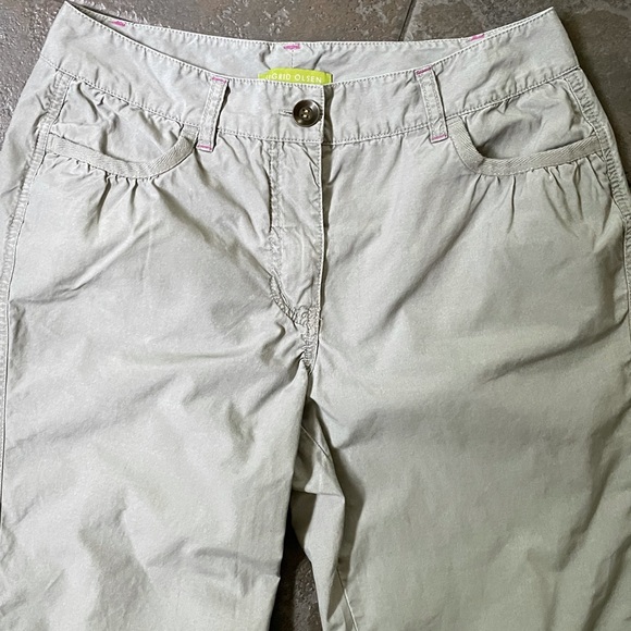 Sigrid Olsen Pale Khaki Green Roll-Up Cotton Capris - Picture 4 of 12